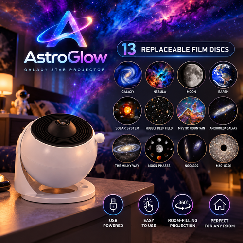 AstroGlow™ Galaxy Star Projector