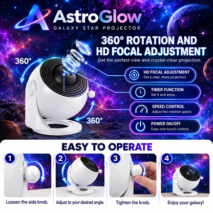 AstroGlow™ Galaxy Star Projector